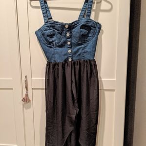 Jean Dress with Sheer Skirt